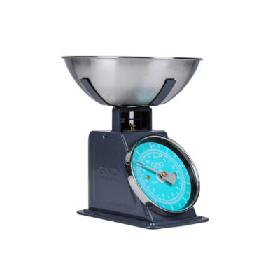 George Home turquoise manual scale and bowl (British brand)