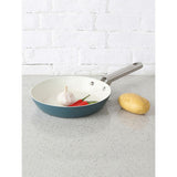 George Home teal retro non-stick frying pan 24cm - British product