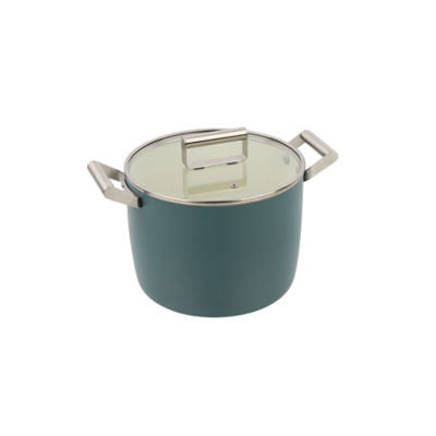 George Home teal retro lidded stock pot 24cm - British product