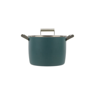 George Home teal retro lidded stock pot 24cm - British product