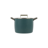 George Home teal retro lidded stock pot 24cm - British product
