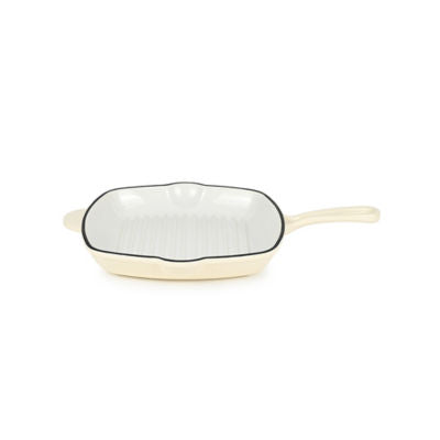 ASDA George Home Cream Enamelled Cast Iron Grill Pan 28cm- Buy online at McGrocer