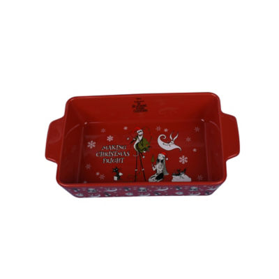 George Home Nightmare Before Christmas red large stoneware roaster, UK version