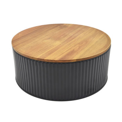 George Home 2-piece black rib cake tin set, UK version
