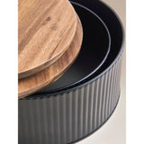 George Home 2-piece black rib cake tin set, UK version