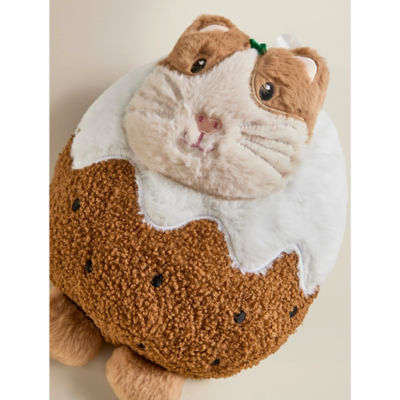 GH brown polyester hot water bottle 33x28cm (British brand)
