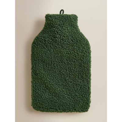 George Home green boucle hot water bottle (British brand)