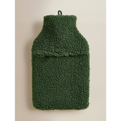George Home green boucle hot water bottle (British brand)
