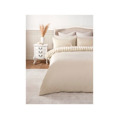 Stacey Solomon faux fur duvet set natural bobble double - British product