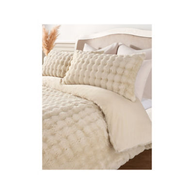 Stacey Solomon faux fur bobble duvet set super king - British product