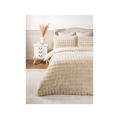 Stacey Solomon faux fur bobble duvet set super king - British product