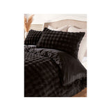 Stacey Solomon black bobble faux fur duvet set super king (British brand)