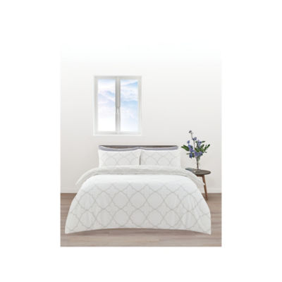 George Home grey Moroccan tile reversible duvet set single (British brand)