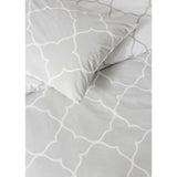 George Home duvet set grey Moroccan tile reversible double (British brand)