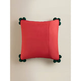 George Home red textured tassel trim cushion 45x45cm, UK version