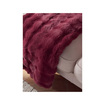 Stacey Solomon wine plain throw 120x150cm (British brand)