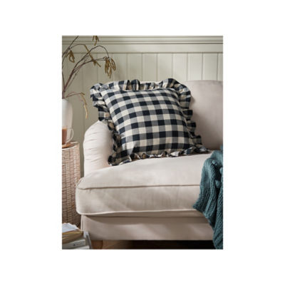 At Home with Stacey Solomon check print cushion 45cm, UK version
