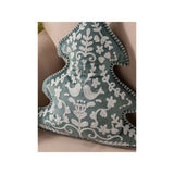 Stacey Solomon green embroidered tree-shaped cushion, UK version