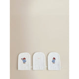 George Home Paddington Bear Blue White Cotton Wash Mitt - Set of 3
