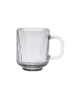 George Home Ribbed Smoked Tea Mug 11.5x7.8x10cm (British brand)