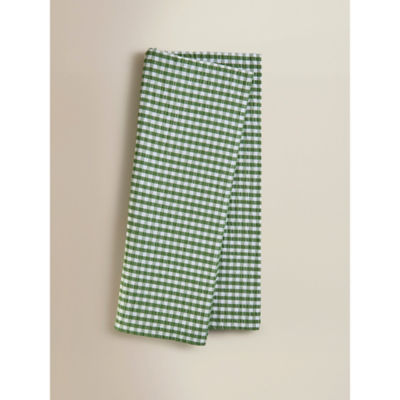 George Home green white gingham seersucker tablecloth 230x140cm, UK version