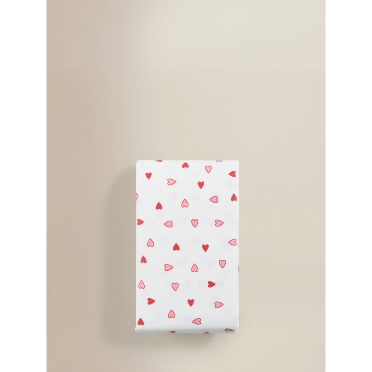 George Home red and white hearts wipe clean tablecloth, imported from the UK