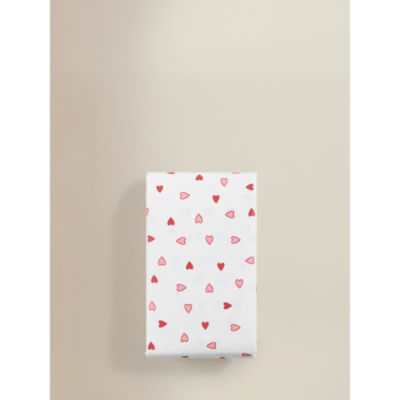 George Home red and white hearts wipe clean tablecloth, imported from the UK