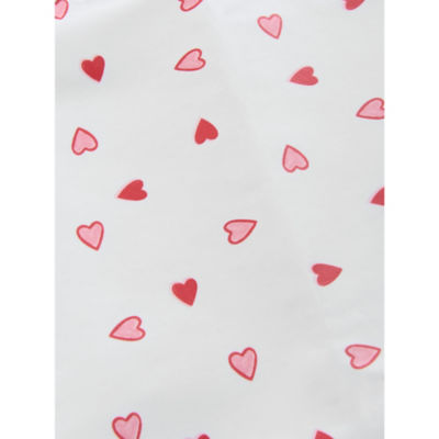 George Home red and white hearts wipe clean tablecloth, imported from the UK