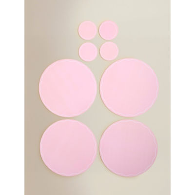 George Home pink corkback placemat and coaster set - British product