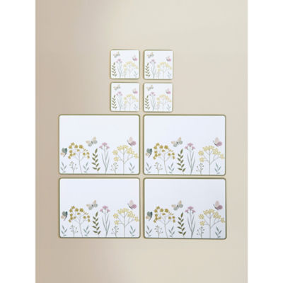 ASDA George Home Green Bee Corkback Placemat & Coaster Set- Buy online at McGrocer
