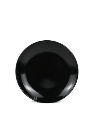 George Home solid black side plate stoneware 20.5cm - British product