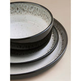 George Home black reactive glaze dinner set 12 piece, UK version