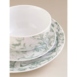 George Home green white marble dinner set 12pc - British product