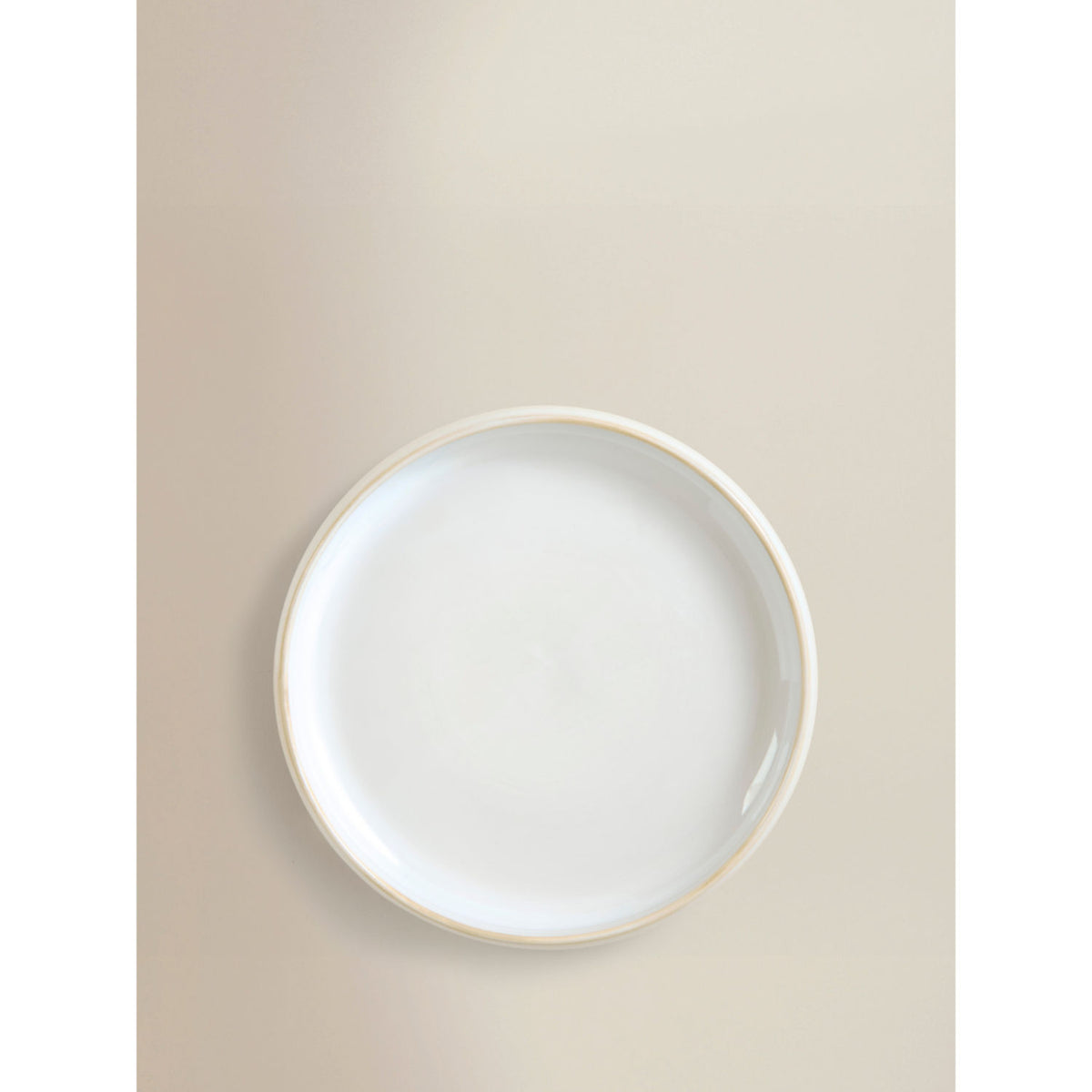 George Home dinner plate white reactive glaze 26.5cm, imported from the UK