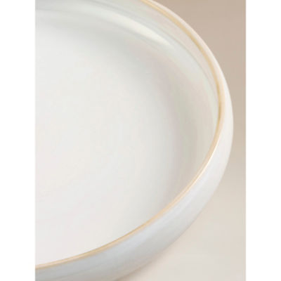George Home dinner plate white reactive glaze 26.5cm, imported from the UK