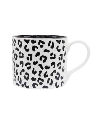 George Home black and white animal print mug - British product