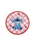 George Home pink stitch coaster stoneware 10cm, imported from the UK