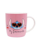 George Home Stitch pink stoneware mug, UK version