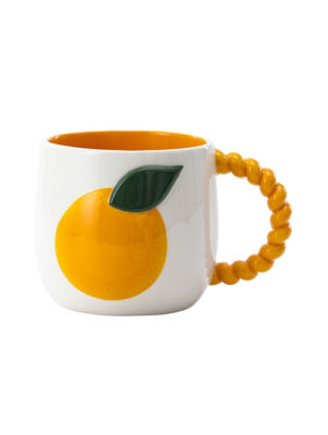 George Home orange fruit earthenware mug, UK version
