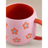 George Home floral stoneware mug pink - British product
