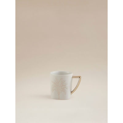 George Home white palm tree wax resist mug, UK version