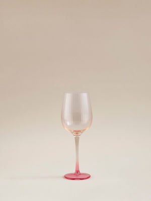 George Home Sunset Wine Glass ombre pink orange, imported from the UK