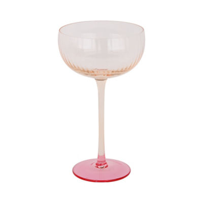 George Home sunset coupe glass pink orange ombre - British product