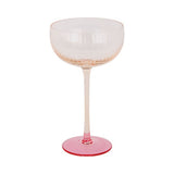 George Home sunset coupe glass pink orange ombre - British product