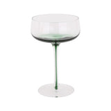 George Home coupe glass green stem 16cm, imported from the UK