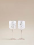 George Home white confetti wine glasses 2pk - British product