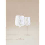 George Home white confetti wine glasses 2pk - British product
