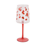 George Home strawberry decal wine glass - British product