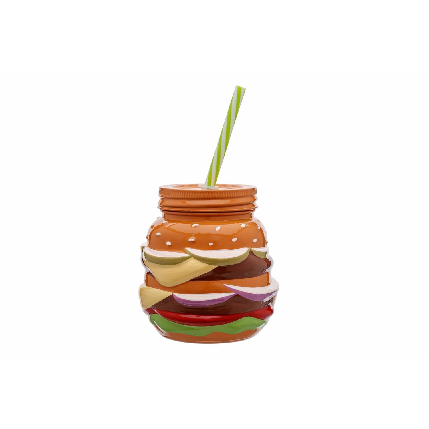 George Home novelty burger mason jar - British product