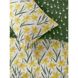 George Home daffodils print duvet set double - British product